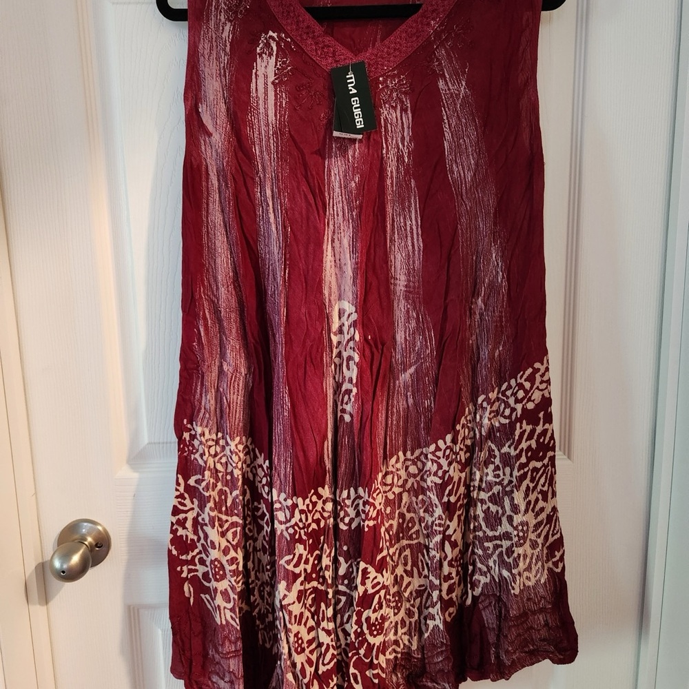 NWT MA GUGGI summer dress - burgundy